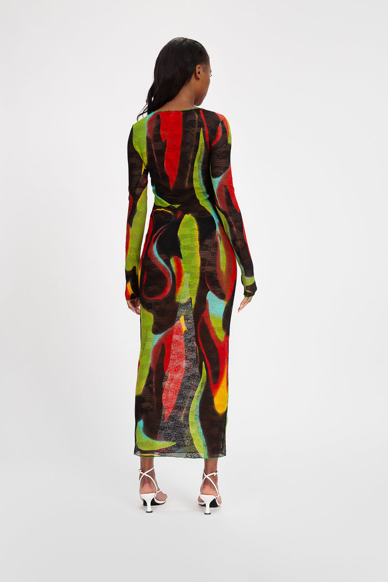 Green Swirl Maxi Dress – Kim Shui Studio